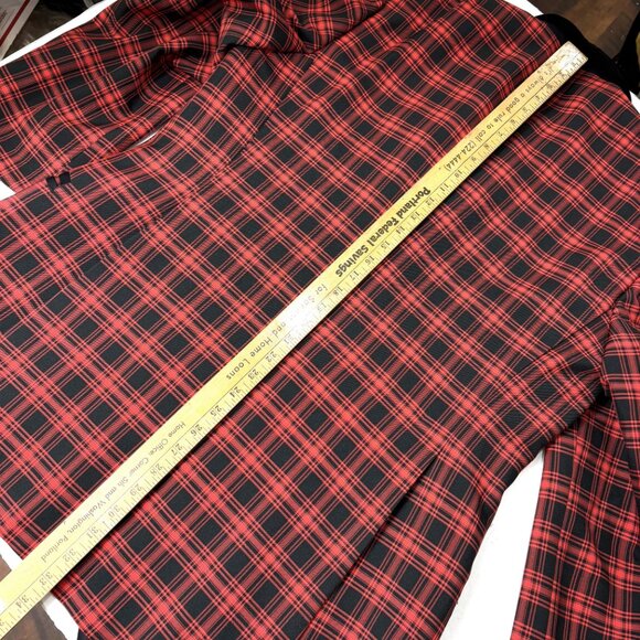 Rare 70’s Formal Tux Jacket Lord West Red Blk Plaid Vintage 46L - Picture 14 of 16